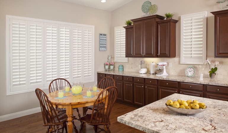 Polywood Shutters in Houston kitchen
